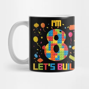 8th Birthday Building Block B-day Boy Gift For Boys Kids Mug